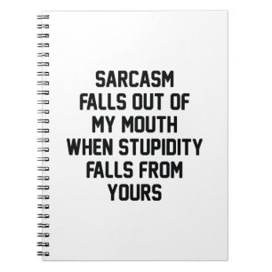 Sarcasm Stupidity Notebook