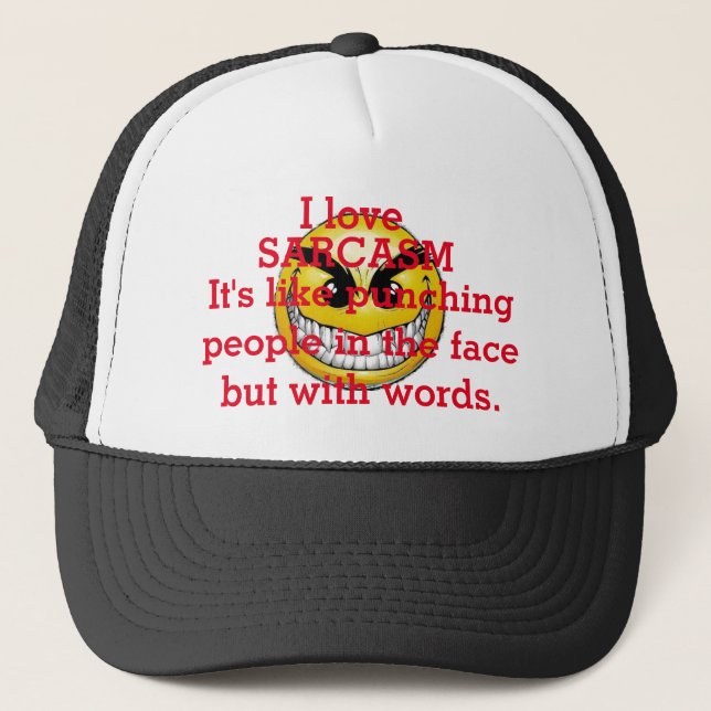 Sarcasm Trucker Hat (Front)