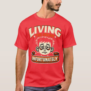 Sarcasm Typography LIVING THE DREAM Vector Retro S T-Shirt