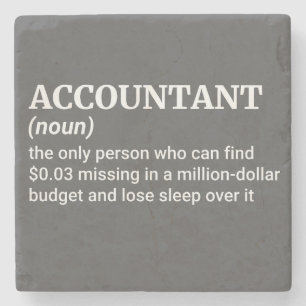 Sarcastic Accountant Quote Stone Coaster