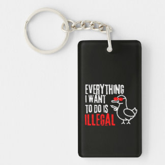 Sarcastic Animal Meme Key Ring