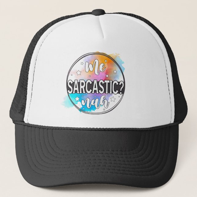 Sarcastic Attitude Trucker Hat for Women and Men (Front)