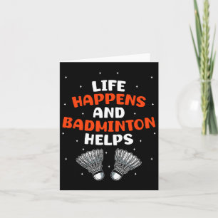 Sarcastic Badminton Player Game Match Humour Joke  Card