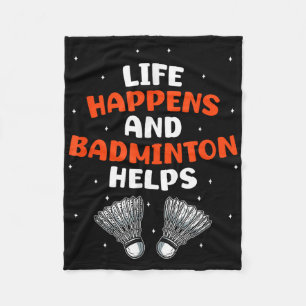 Sarcastic Badminton Player Game Match Humour Joke Fleece Blanket