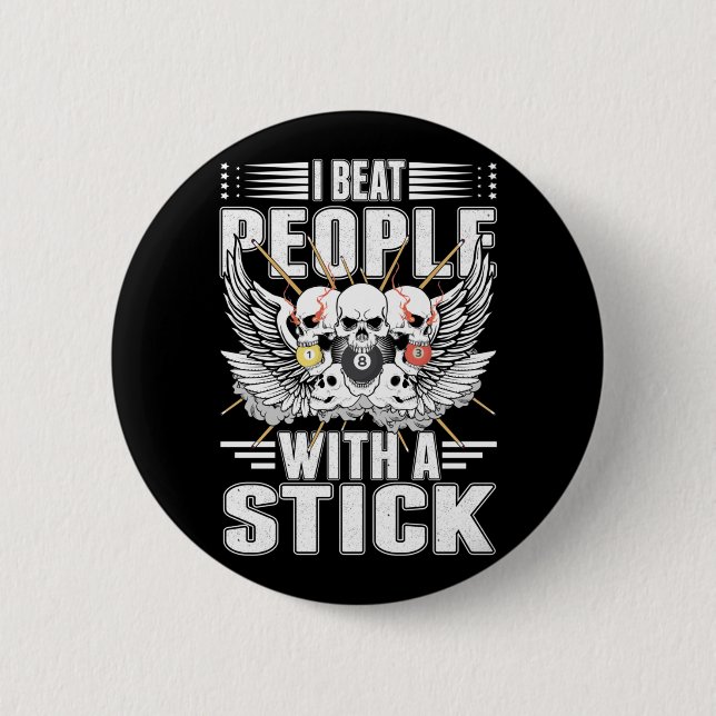 Sarcastic Billiard Snooker Cue Sports Pool Player 6 Cm Round Badge (Front)