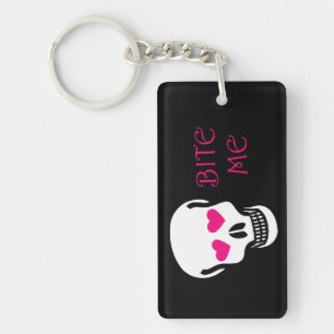 Sarcastic Bite Me (Skull) Key Ring
