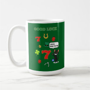 Sarcastic black cat &Lucky charms Coffee Mug