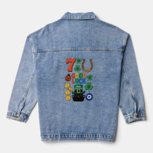 Sarcastic black cat &Lucky charms Denim Jacket