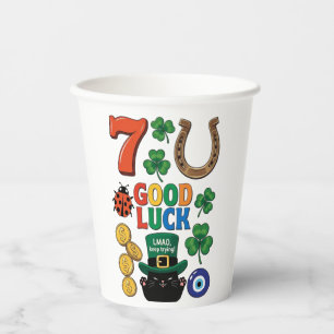 Sarcastic black cat &Lucky charms Paper Cups