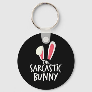 Sarcastic Bunny Easter Matching Outfits Family Bun Key Ring