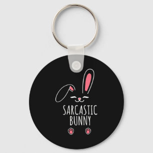 Sarcastic Bunny Funny Matching Easter Bunny Egg T Key Ring