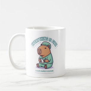 Sarcastic Capybara Nurse Coffee Mug