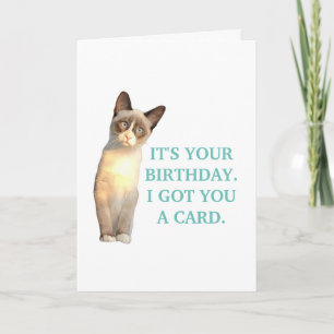 Sarcastic Cat, Birthday Card