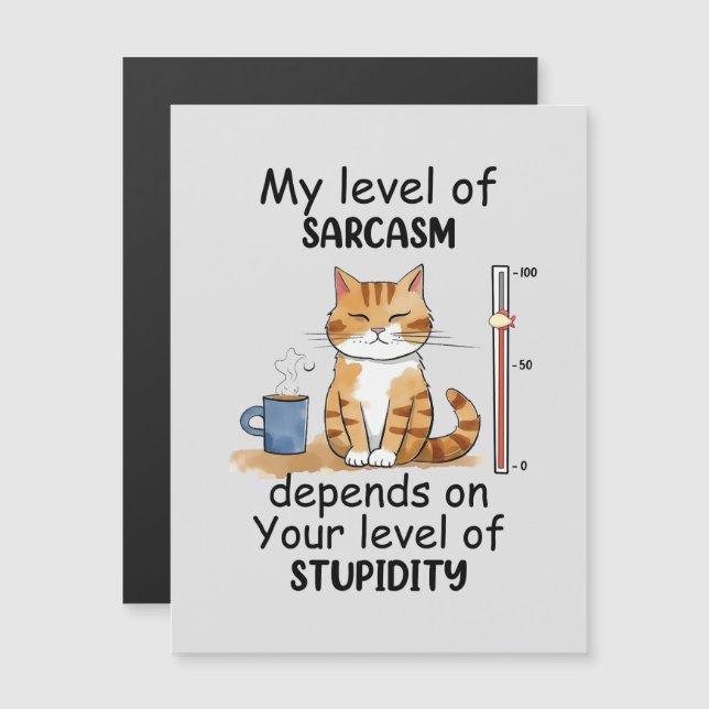 Sarcastic Cat – Funny Orange Art (Front/Back)