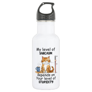 Sarcastic Cat – Funny Orange Art 532 Ml Water Bottle