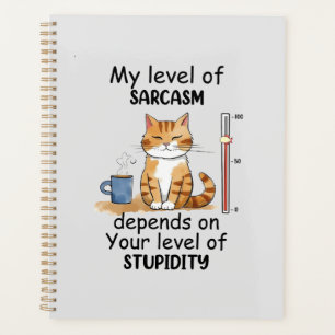 Sarcastic Cat – Funny Orange Art Planner