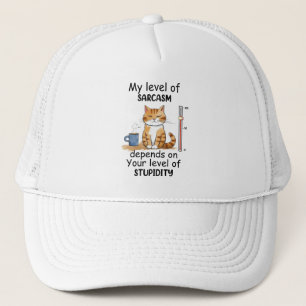 Sarcastic Cat – Funny Orange Art Trucker Hat