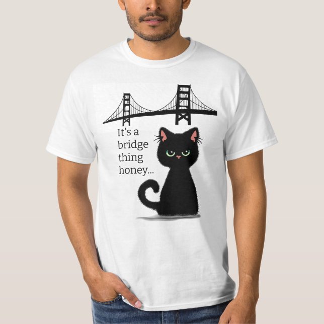 Sarcastic Cat "get over yourself!" insulting funny T-Shirt (Front)