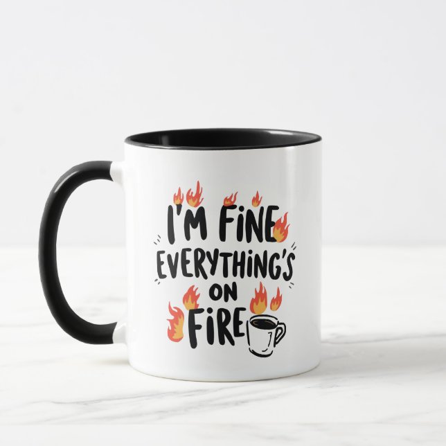 Sarcastic Chaos and Coffee Quote Mug (Left)