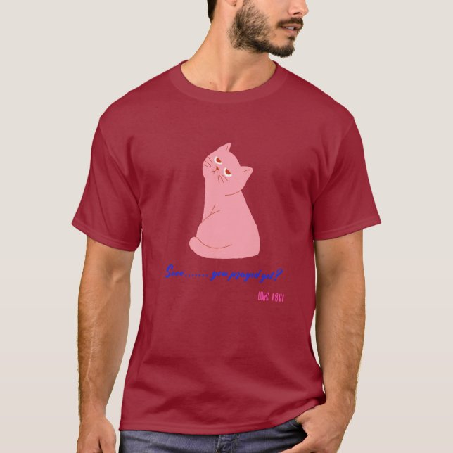 Sarcastic Christian Cat T-Shirt (Front)