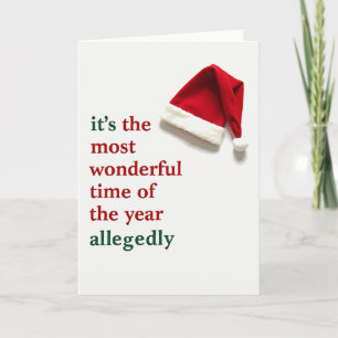 Sarcastic Christmas Card Most Wonderful Time Year