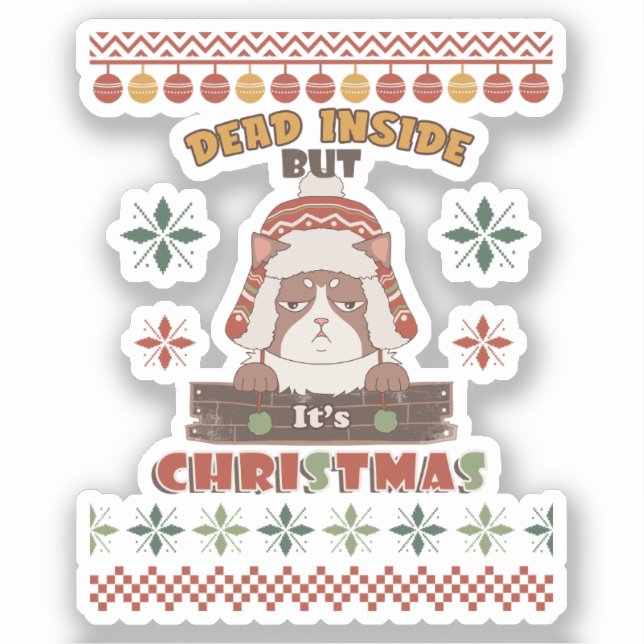 Sarcastic Christmas Dog - Ugly Sweater Inspired (Front)