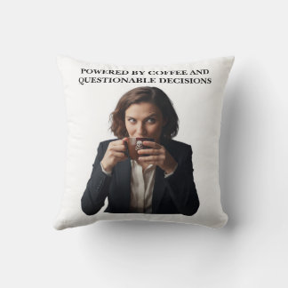 Sarcastic Coffee Throw Pillow