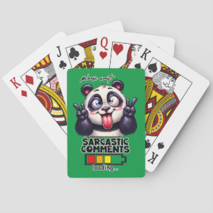 Sarcastic Comments loading Green Playing Cards