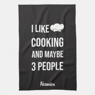 Sarcastic Cooking Gifts Chefs Cooks Personalized Tea Towel
