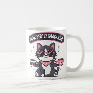 Sarcastic Cool Cat Bandanna Coffee Lover Gift Mug