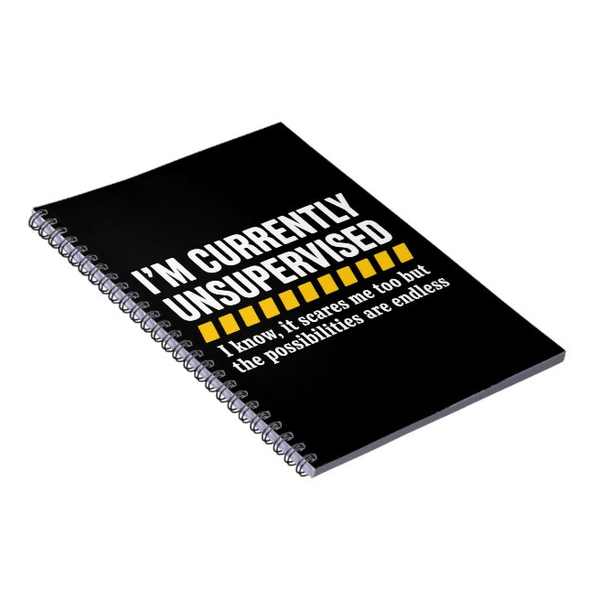 Sarcastic Dad Fathers Day Currently Unsupervised  Notebook (Right Side)