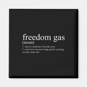 Sarcastic Definition Freedom Gas Shirt Cool Politi Magnet