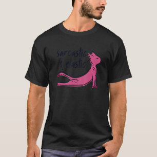 Sarcastic Elastic Yoga Cat Gym Kitten Graphic Quot T-Shirt