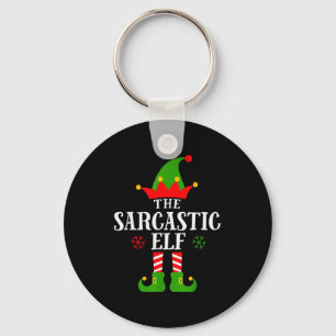Sarcastic Elf Funny Matching Family Group Christma Key Ring