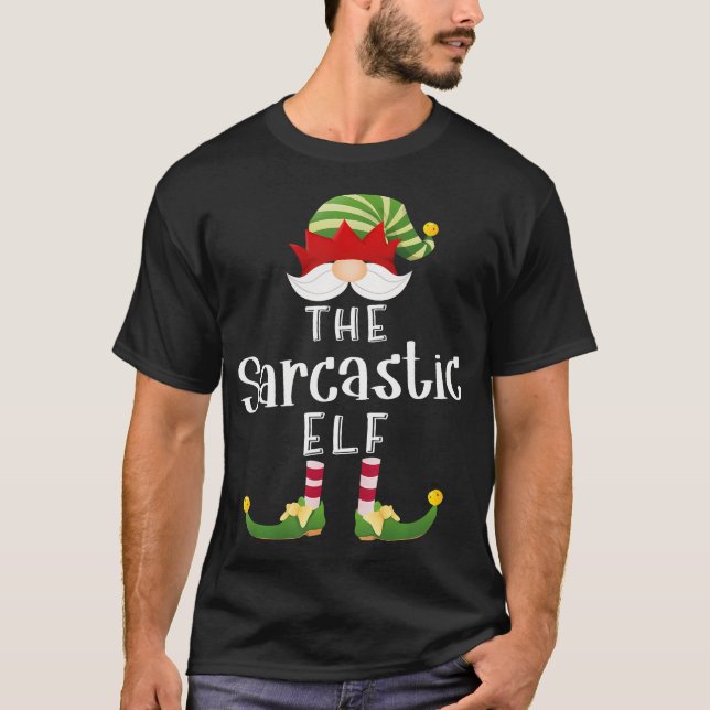 Sarcastic Elf Group Christmas Funny 	 Party T-Shirt (Front)