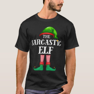 Sarcastic Elf Matching Family Christmas Pajama T-Shirt