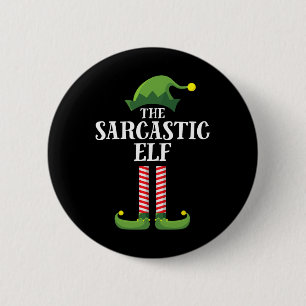 Sarcastic Elf Matching Family Group Christmas Part 6 Cm Round Badge