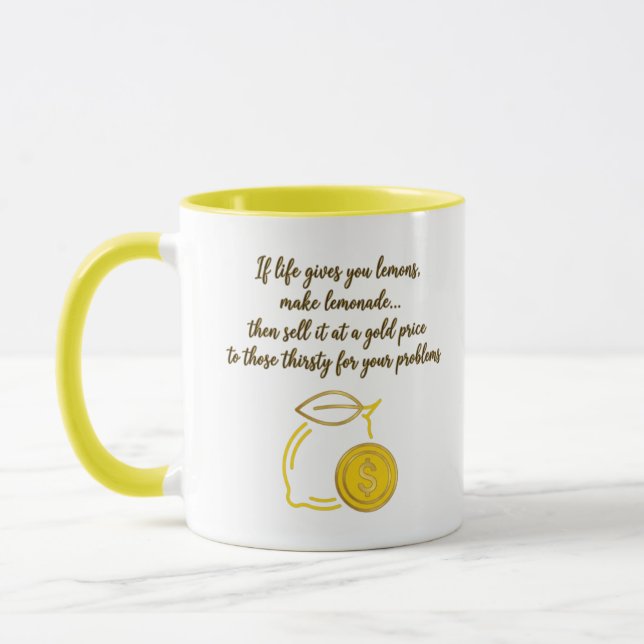 Sarcastic Entrepreneur Gift | Sell Your Problems Mug (Left)