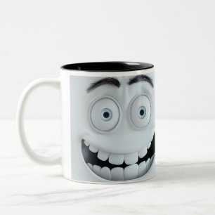 Sarcastic Face 3D Two-Tone Coffee Mug