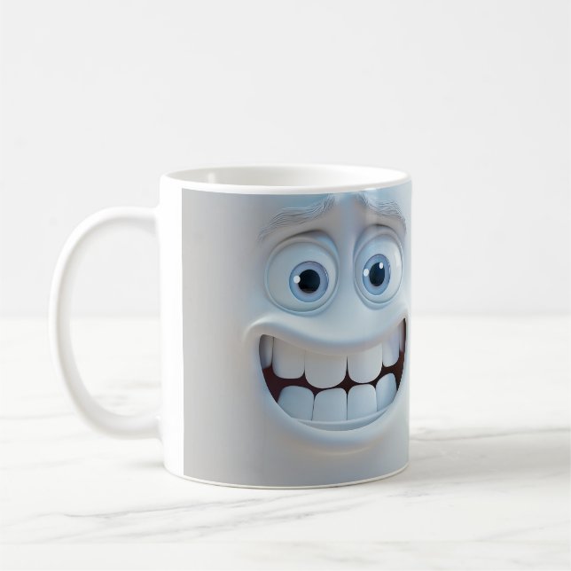 Sarcastic face coffee mug (Left)
