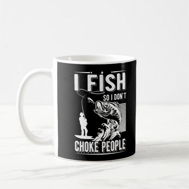 Sarcastic Fisherman Funny Fish Sarcasm Coffee Mug (Left)