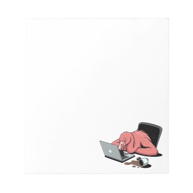 Sarcastic Flamingo Funny Office Gift Notepad (Front)
