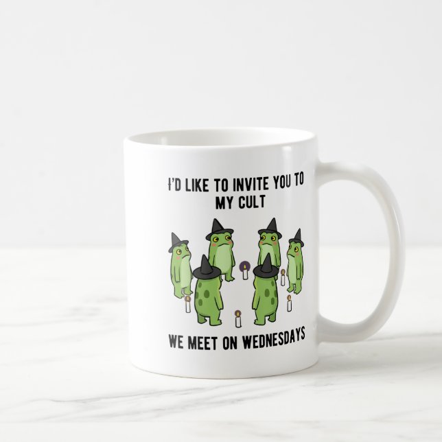 Sarcastic Frog Meme Funny Amphibian Cult Men And W Coffee Mug (Right)