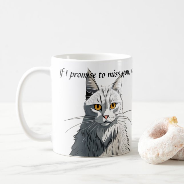 Sarcastic Funny Cat Coffee or Tea Mug Fun Gift (With Donut)