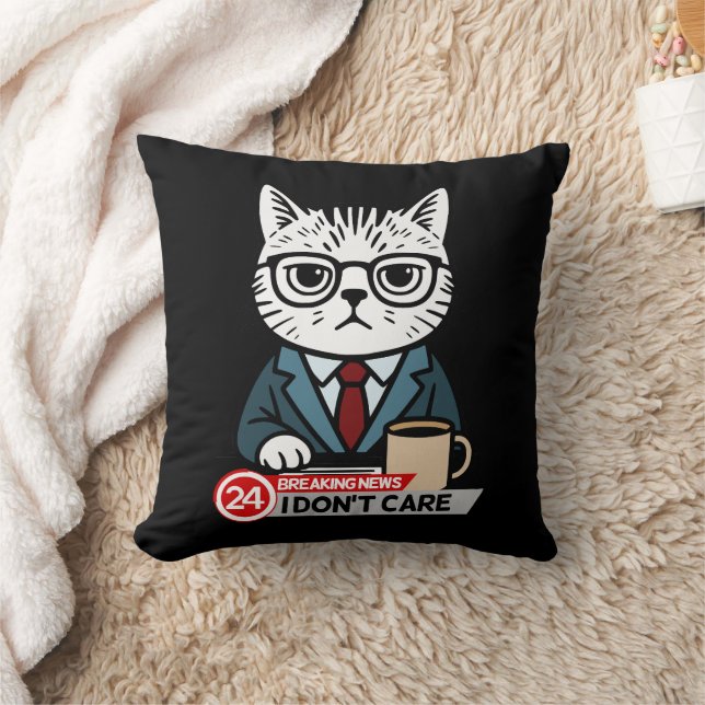 Sarcastic Funny Cat Office Humour Cushion (Blanket)