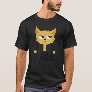 Sarcastic Funny Meh Cat Angry cat Halloween Costum T-Shirt