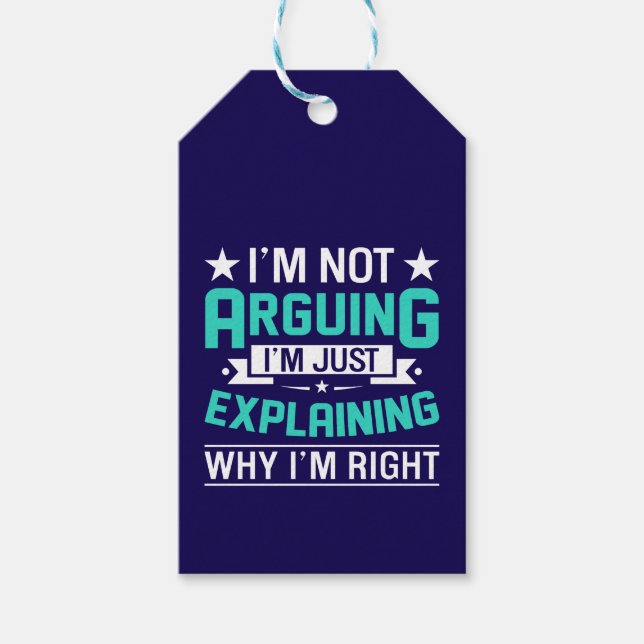 Sarcastic Funny Quote Design Gift Tags (Front)
