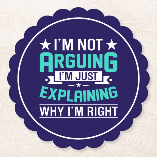 Sarcastic Funny Quote Design Paper Coaster (Front)