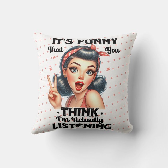 Sarcastic Funny Quote Girls Thing  Cushion (Back)