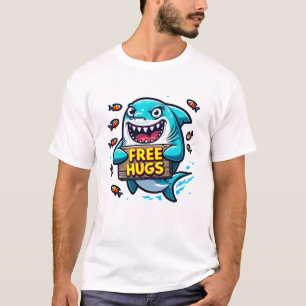 Sarcastic Funny Shark Offering Free Hugs T-Shirt
